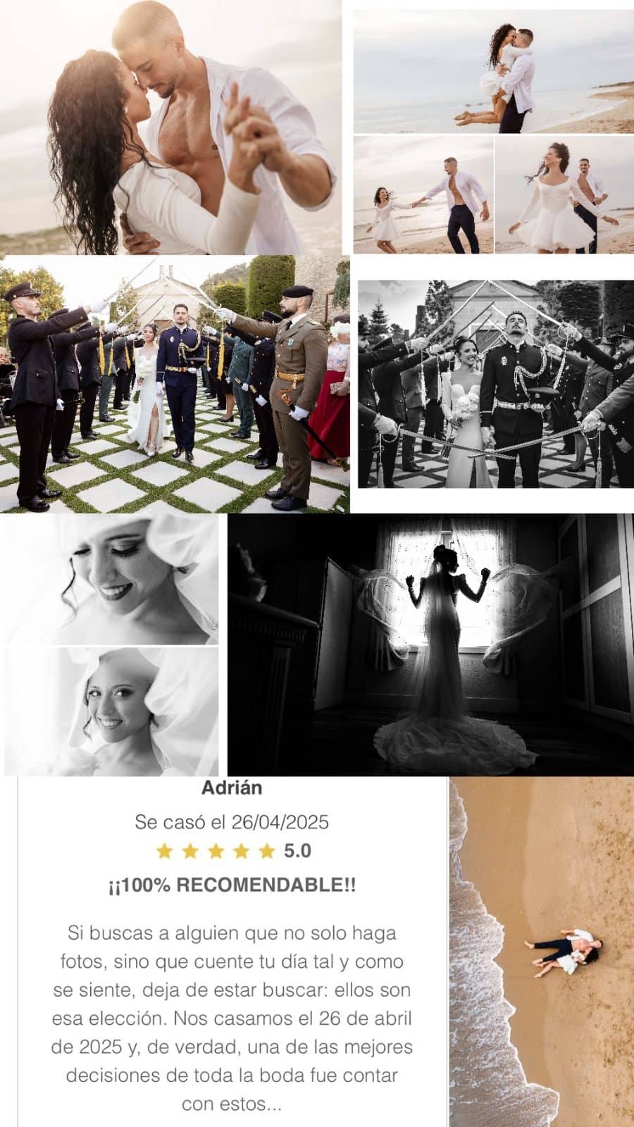 Reseña de Adrián en Bodas.net